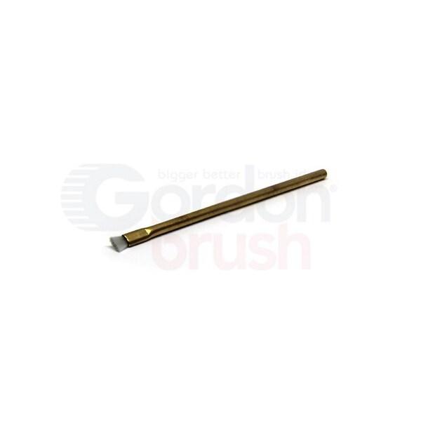 1/8" Trim Nylon Bristle, Applicator Brush, Brass Handle, 12 PK